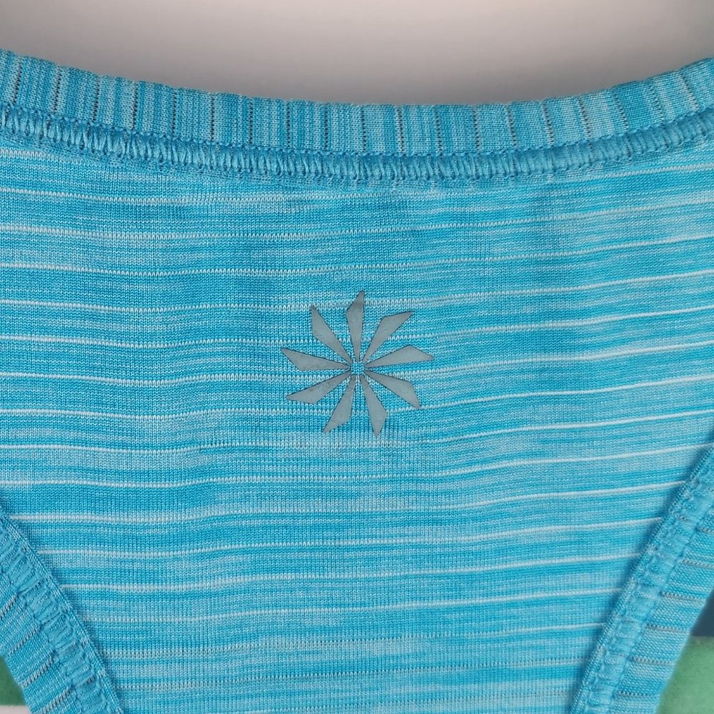 Athleta Blue Lightweight Mesh Athletic Racerback Tank Top sz S - Picture 4 of 6